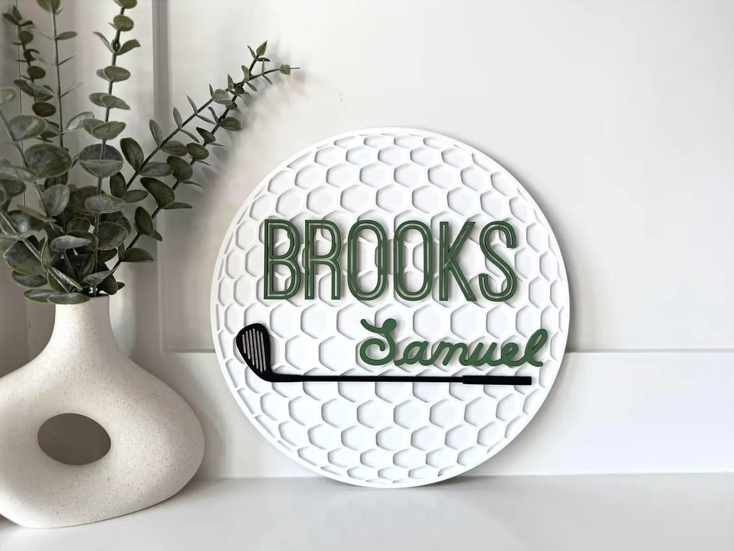 Personalized Golf Ball Name Sign | Custom Golf Nursery Decor