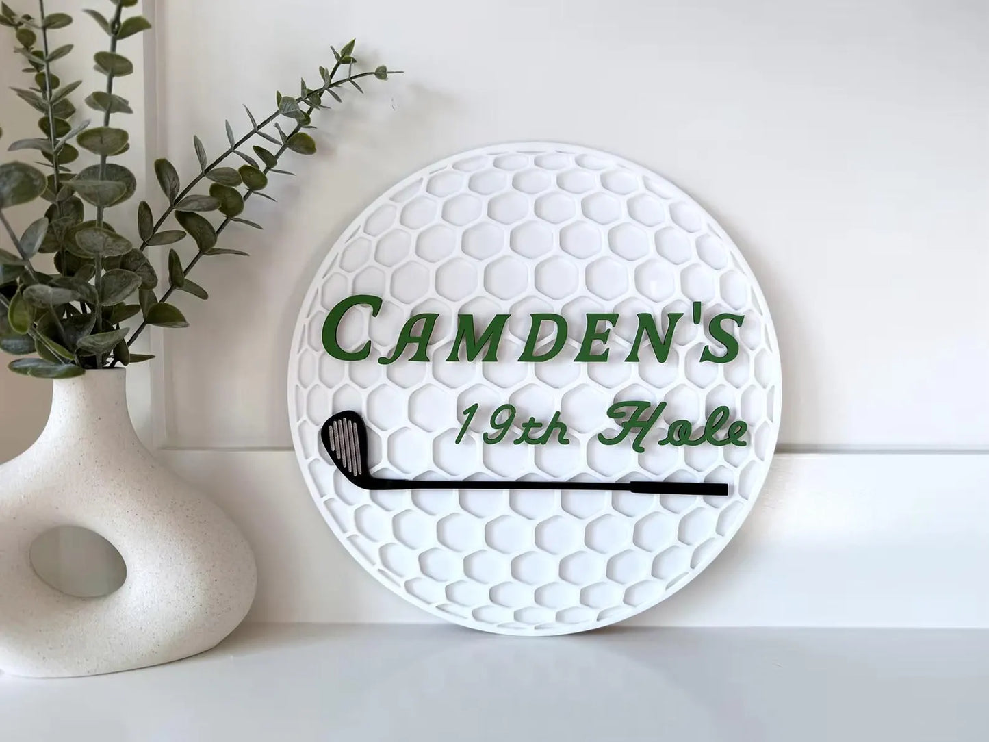Personalized Golf Ball Name Sign | Custom Golf Nursery Decor