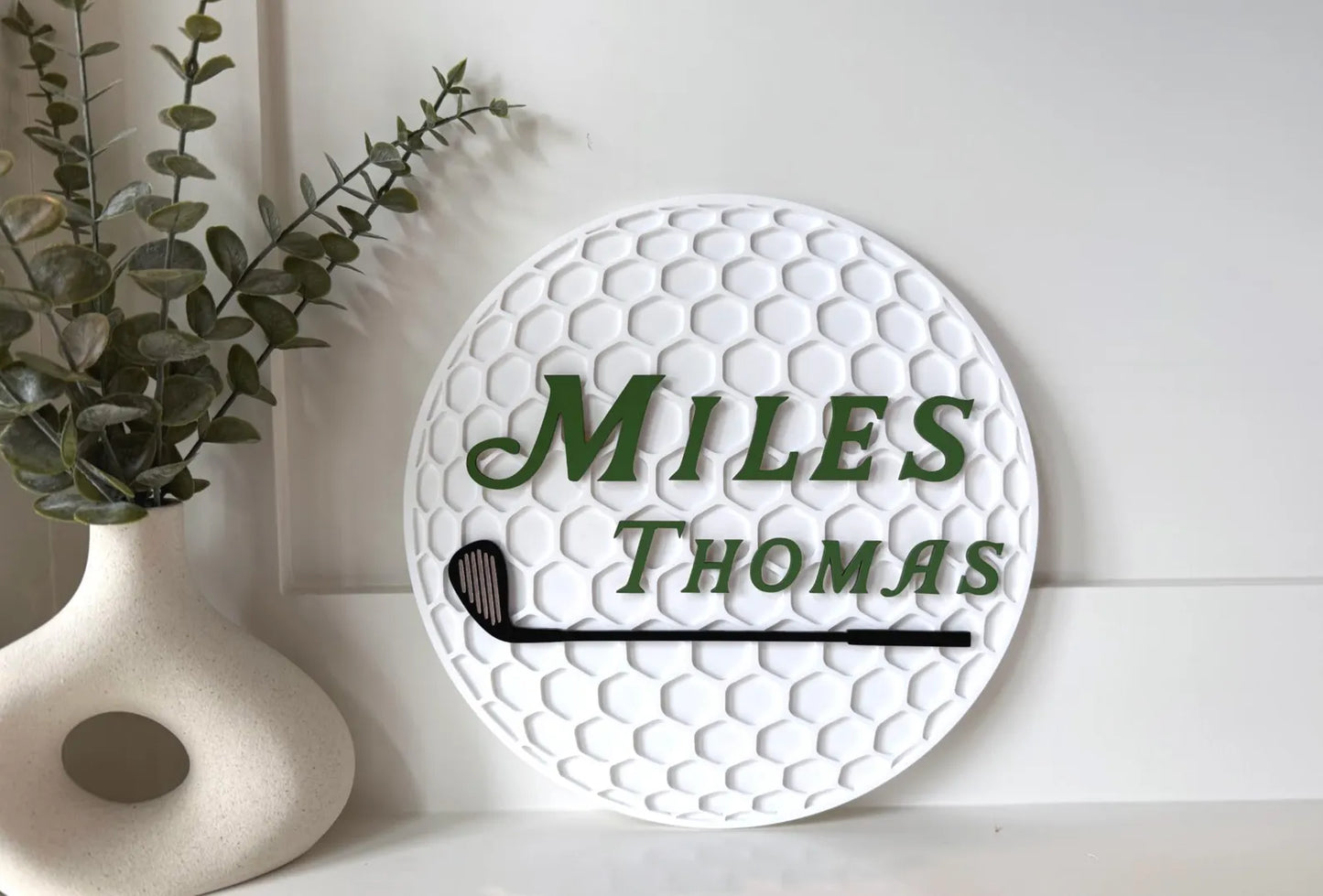 Personalized Golf Ball Name Sign | Custom Golf Nursery Decor