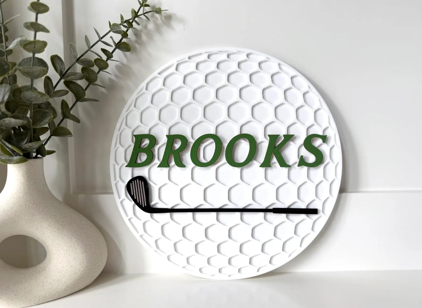 Personalized Golf Ball Name Sign | Custom Golf Nursery Decor