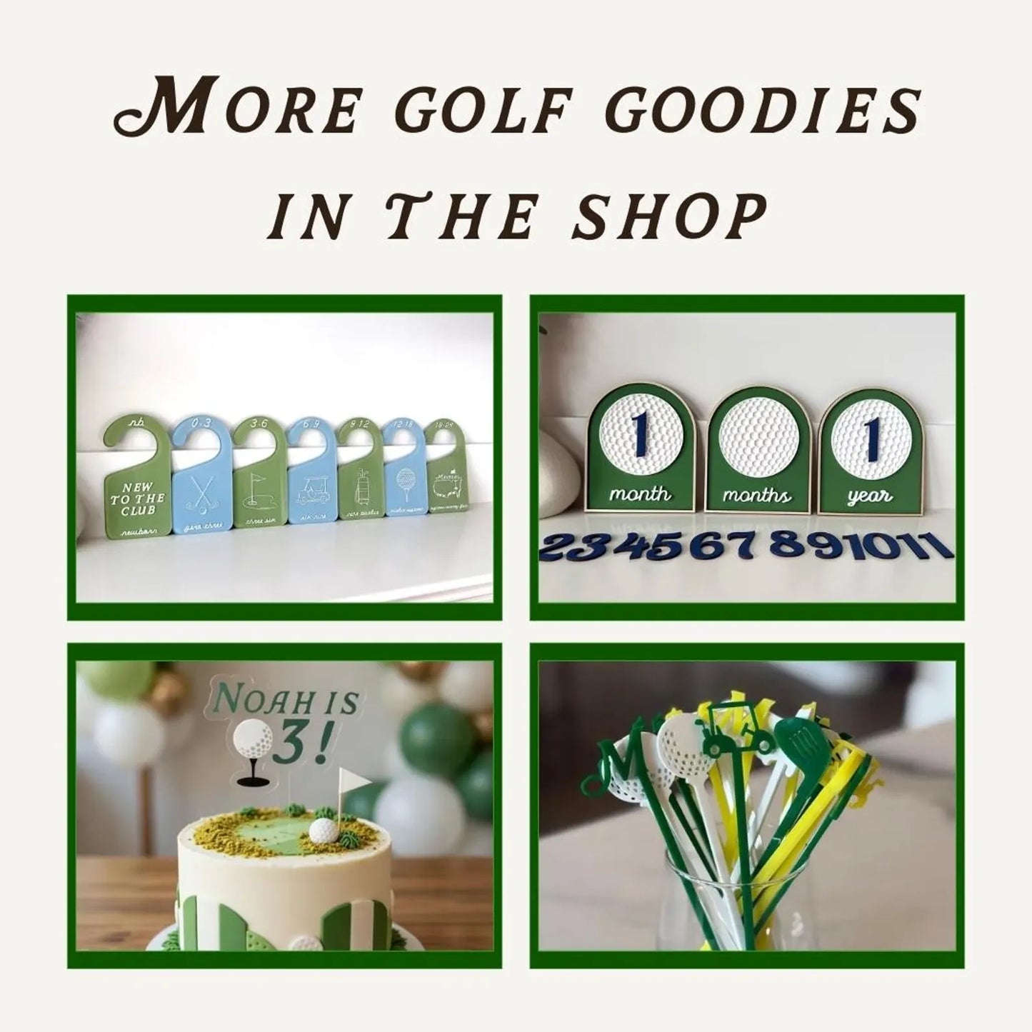 Personalized Golf Ball Name Sign | Custom Golf Nursery Decor