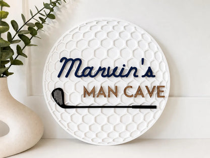 Personalized Golf Ball Name Sign | Custom Golf Nursery Decor