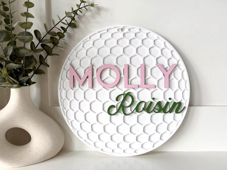 Personalized Golf Ball Name Sign