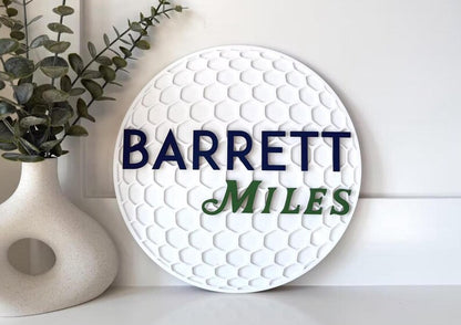 Personalized Golf Ball Name Sign