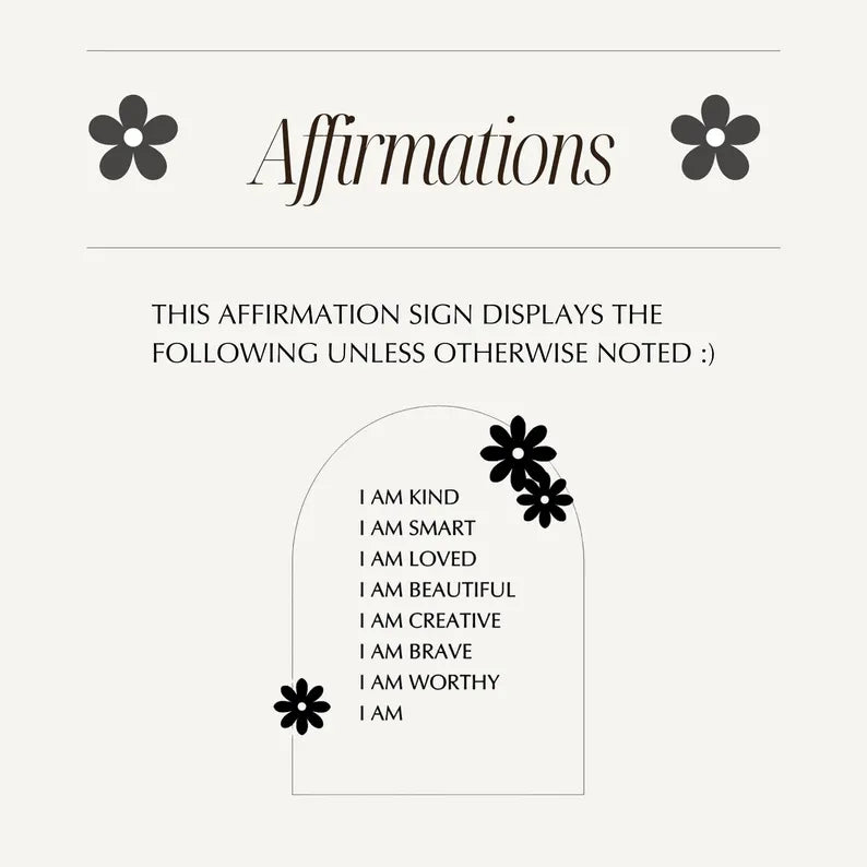 Personalized Daisy Affirmation Sign for Girls | Custom Acrylic Name Sign | Positive Affirmation Decor | Nursery & Bedroom Gift