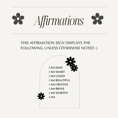 Personalized Daisy Affirmation Sign for Girls | Custom Acrylic Name Sign | Positive Affirmation Decor | Nursery & Bedroom Gift