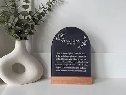 Jeremiah 29:11 Acrylic Scripture Sign