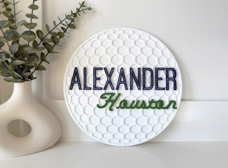 Personalized Golf Ball Name Sign