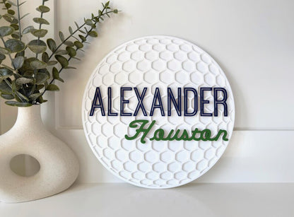 Personalized Golf Ball Name Sign