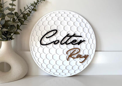 Personalized Golf Ball Name Sign