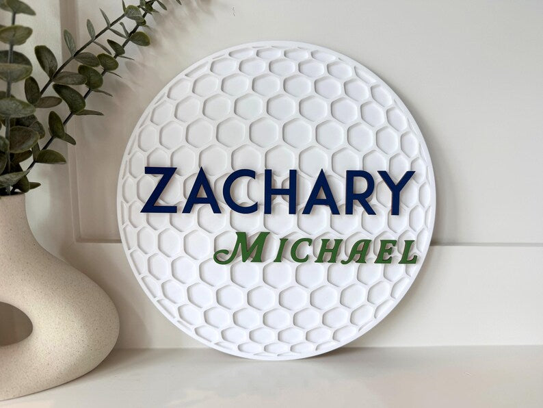 Personalized Golf Ball Name Sign