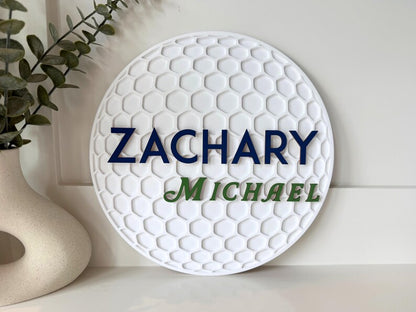 Personalized Golf Ball Name Sign