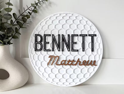 Personalized Golf Ball Name Sign