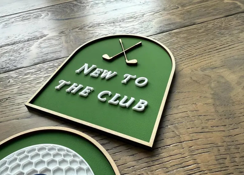 Golf Baby Milestone Markers | Personalized Golf Nursery Decor | Monthly Milestone Photo Props | New to the Club | Baby Shower Gift