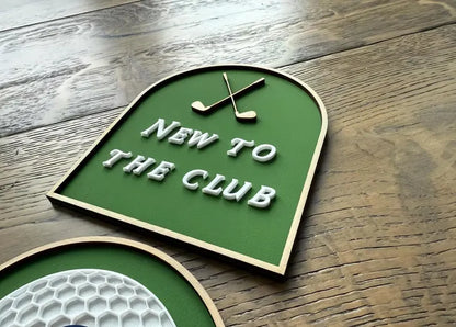 Golf Baby Milestone Markers | Personalized Golf Nursery Decor | Monthly Milestone Photo Props | New to the Club | Baby Shower Gift