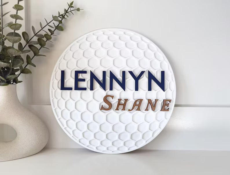 Personalized Golf Ball Name Sign