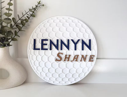Personalized Golf Ball Name Sign