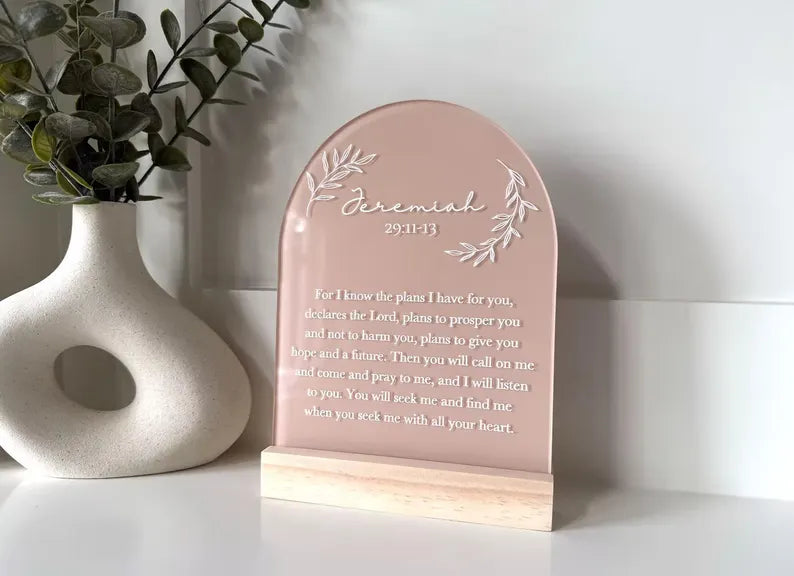 Jeremiah 29:11 Acrylic Scripture Sign