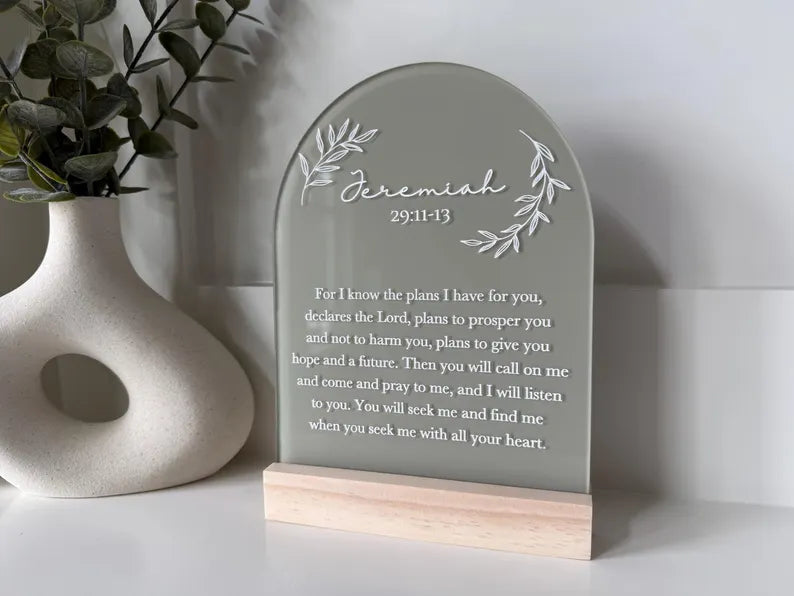 Jeremiah 29:11 Acrylic Scripture Sign