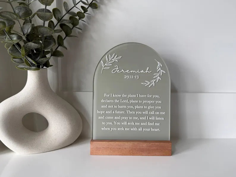 Jeremiah 29:11 Acrylic Scripture Sign