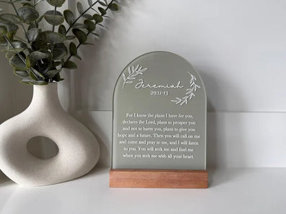 Jeremiah 29:11 Acrylic Scripture Sign