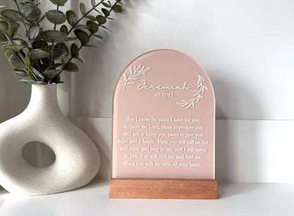 Jeremiah 29:11 Acrylic Scripture Sign