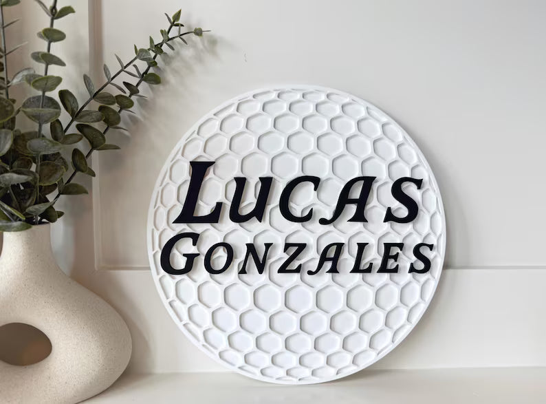 Personalized Golf Ball Name Sign