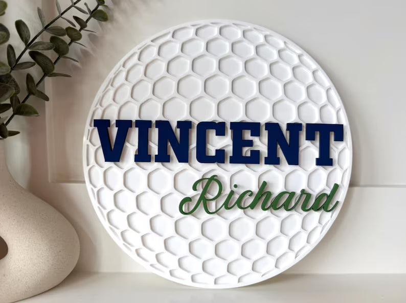 Personalized Golf Ball Name Sign