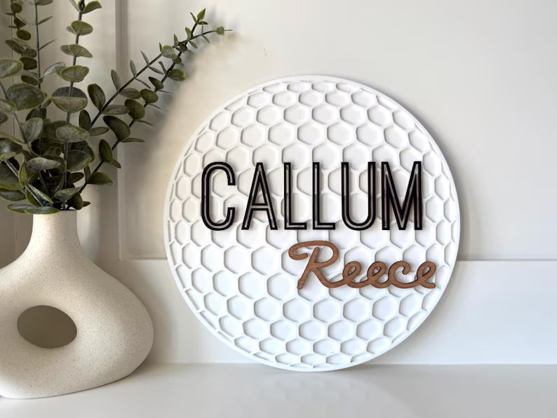 Personalized Golf Ball Name Sign
