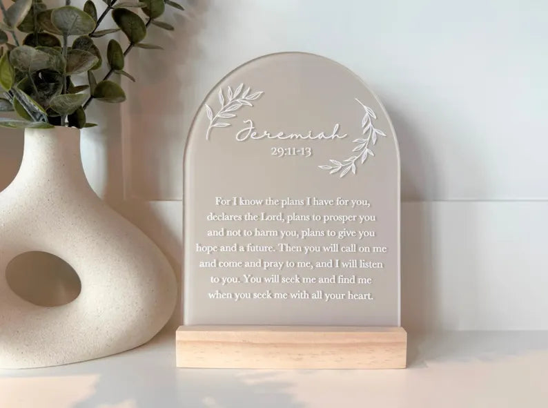 Jeremiah 29:11 Acrylic Scripture Sign