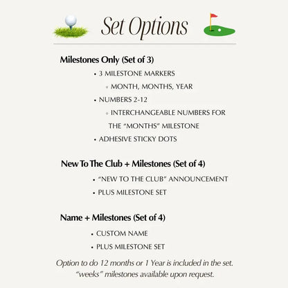 Golf Baby Milestone Markers | Personalized Golf Nursery Decor | Monthly Milestone Photo Props | New to the Club | Baby Shower Gift