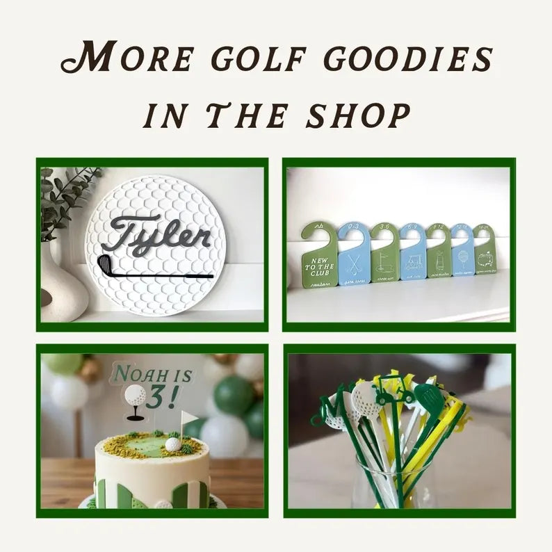 Golf Baby Milestone Markers | Personalized Golf Nursery Decor | Monthly Milestone Photo Props | New to the Club | Baby Shower Gift