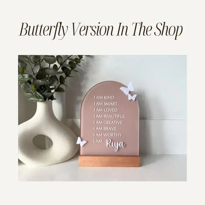 Personalized Daisy Affirmation Sign for Girls | Custom Acrylic Name Sign | Positive Affirmation Decor | Nursery & Bedroom Gift