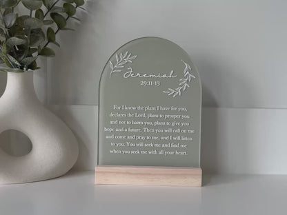 Jeremiah 29:11 Acrylic Scripture Sign